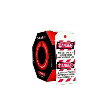 Accuform Danger, PF-Cardstock, 6-5/8 in Width, 3-5/8 in Height FBTAR486